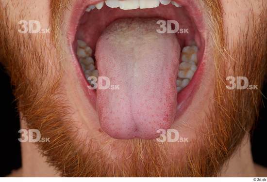 Tongue Man White Average Studio photo references