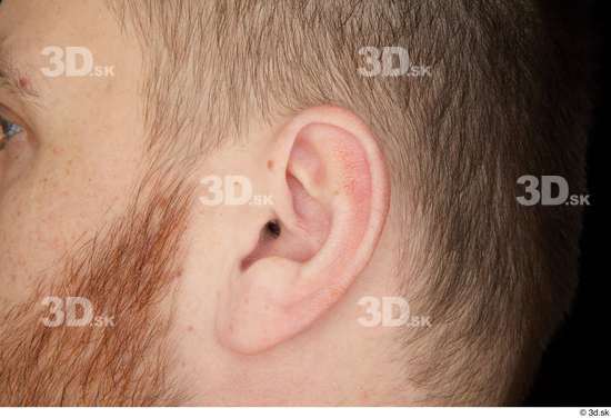 Ear Man White Average Studio photo references