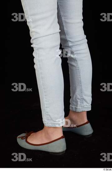 Calf Woman Shoes Jeans Slim Studio photo references