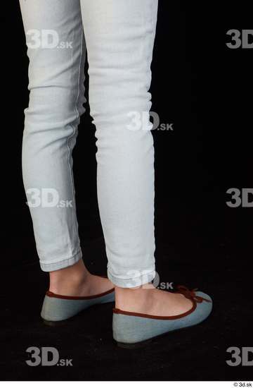 Calf Woman Shoes Jeans Slim Studio photo references