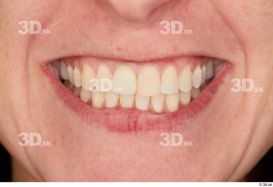 Teeth Woman White Slim Pregnant Studio photo references