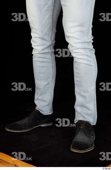 Calf Man White Shoes Jeans Muscular Studio photo references