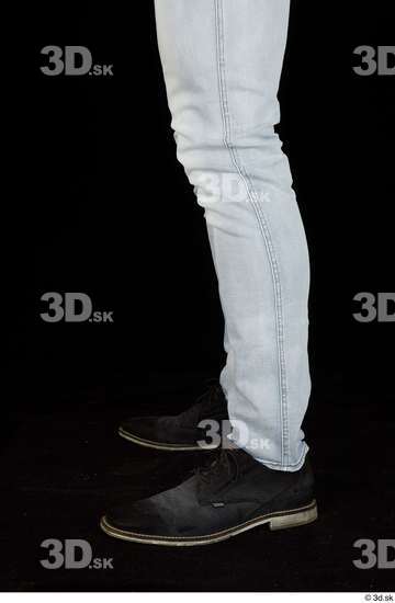 Calf Man White Shoes Jeans Muscular Studio photo references