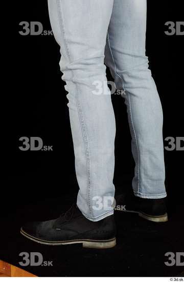 Calf Man White Shoes Jeans Muscular Studio photo references