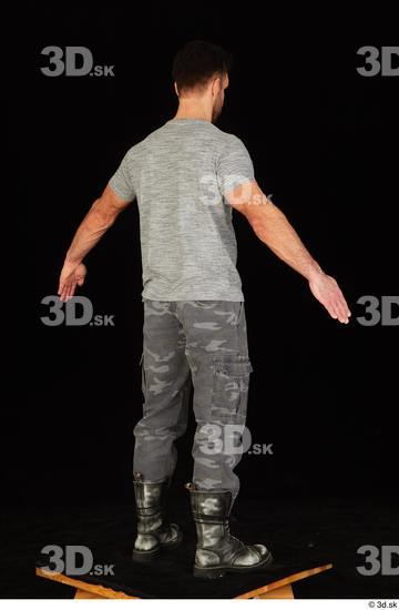 Whole Body Man White Casual Shirt Trousers Muscular Standing Studio photo references