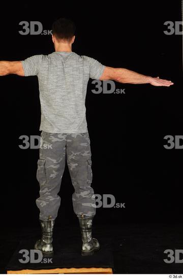 Whole Body Man T poses White Casual Shirt Trousers Muscular Standing Studio photo references