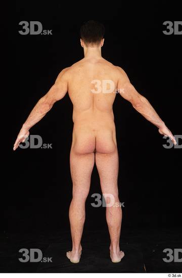 Whole Body Man White Nude Muscular Standing Studio photo references