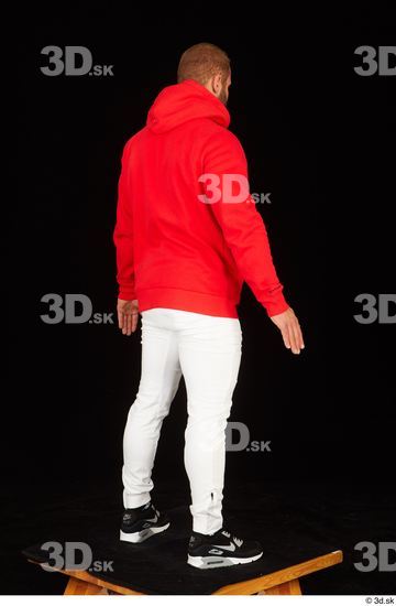 Whole Body Man White Pants Muscular Standing Studio photo references