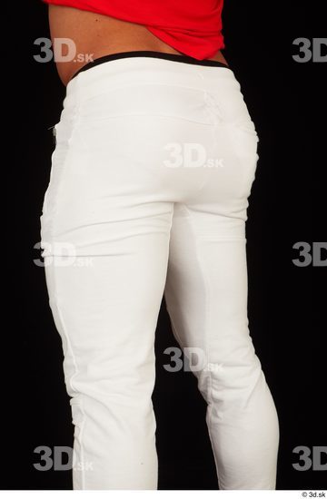 Thigh Man White Pants Muscular Studio photo references