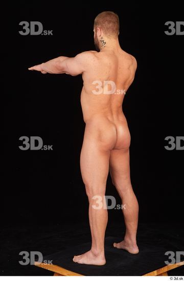 Whole Body Man White Nude Muscular Standing Studio photo references