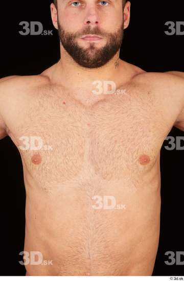 Chest Man White Nude Muscular Studio photo references