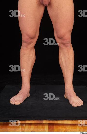 Calf Man White Nude Muscular Studio photo references