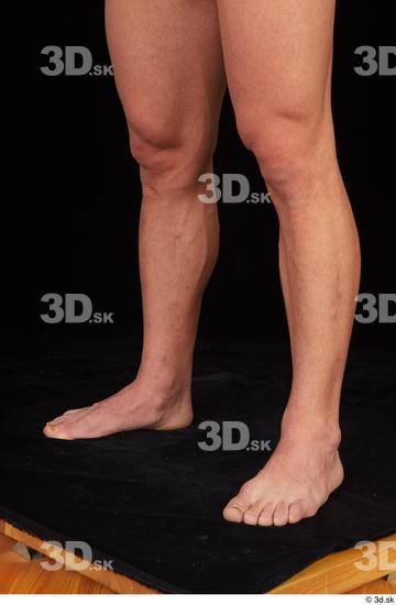 Calf Man White Nude Muscular Studio photo references