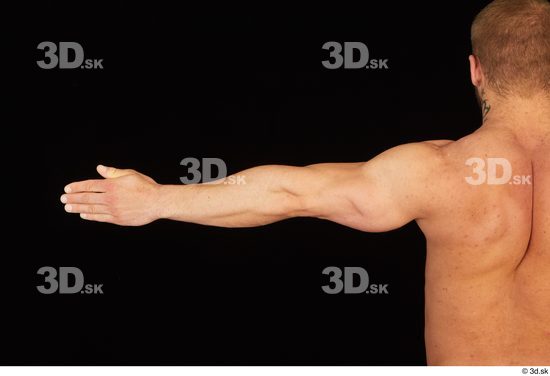 Arm Man White Nude Muscular Studio photo references