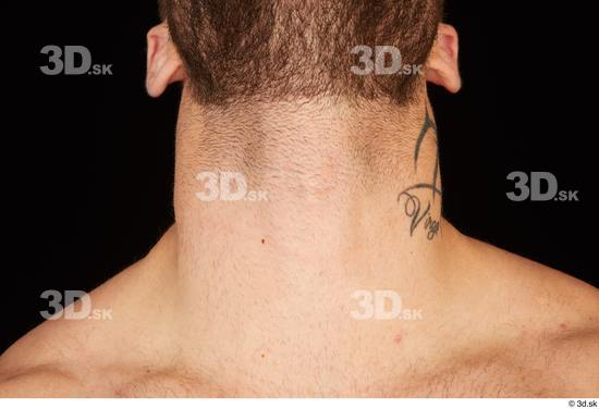 Neck Man White Nude Muscular Studio photo references