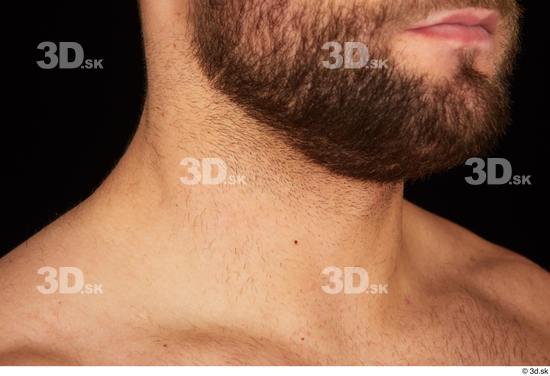 Neck Man White Nude Muscular Studio photo references