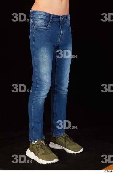 Leg Man White Casual Jeans Slim Studio photo references