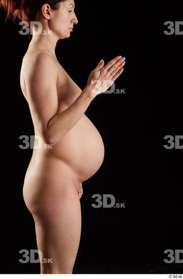 Arm Woman White Nude Pregnant Studio photo references