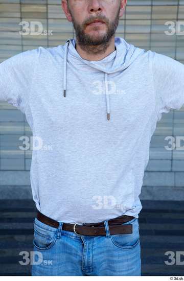 Upper Body Man White Casual Slim Street photo references