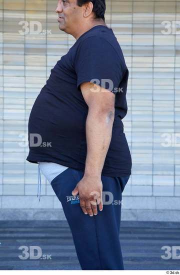 Arm Upper Body Man White Sports Overweight Street photo references