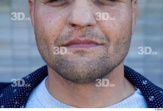 Mouth Man White Casual Chubby Street photo references