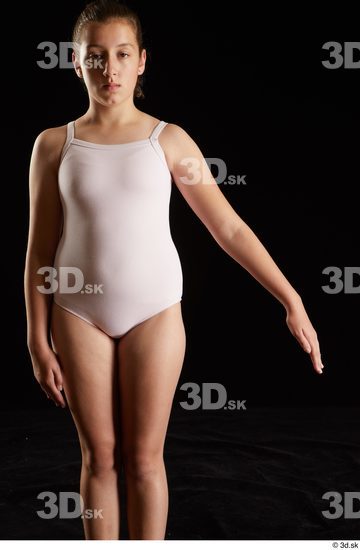 Arm Woman White Underwear Average Studio photo references