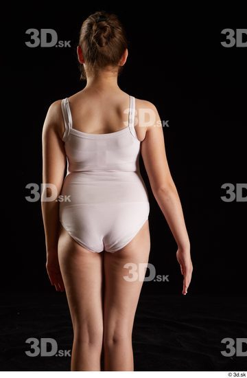 Arm Back Woman White Underwear Average Studio photo references