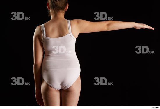 Arm Back Woman White Underwear Average Studio photo references