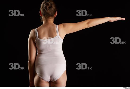 Arm Back Woman White Underwear Average Studio photo references