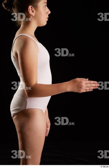 Arm Woman White Underwear Average Studio photo references