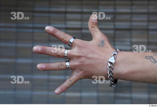 Hand Man White Tattoo Casual Slim Street photo references