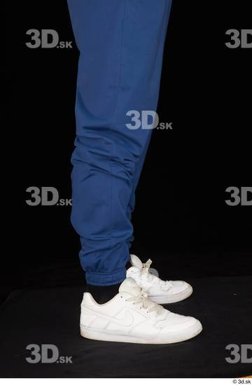 Calf Man White Pants Slim Studio photo references