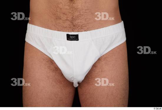 Hips Man White Underwear Slim Studio photo references