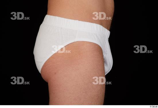 Hips Man White Underwear Slim Studio photo references