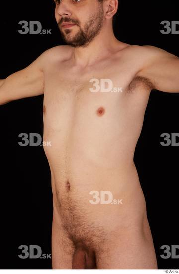 Chest Upper Body Man White Nude Slim Studio photo references