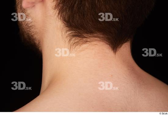 Neck Man White Slim Studio photo references