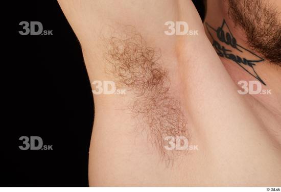 Underarm Man White Hairy Nude Slim Studio photo references