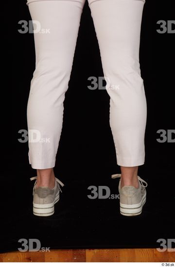 Calf Woman White Pants Chubby Studio photo references