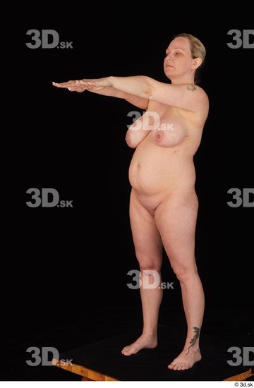 Whole Body Woman White Nude Chubby Standing Studio photo references