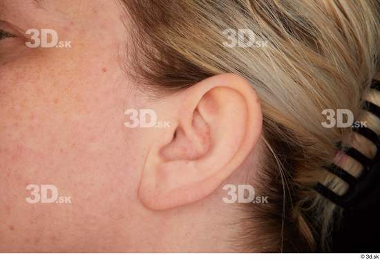 Ear Woman White Chubby Studio photo references