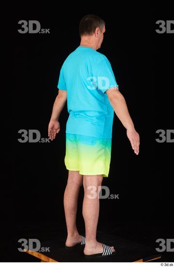 Whole Body Man Shirt Shorts Chubby Standing Studio photo references