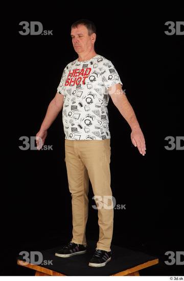 Whole Body Man Shirt Trousers Chubby Standing Studio photo references