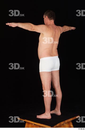 Whole Body Man T poses Underwear Chubby Standing Studio photo references