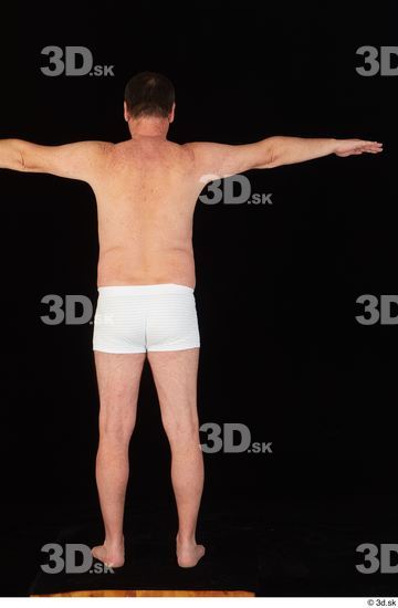 Whole Body Man T poses Underwear Chubby Standing Studio photo references