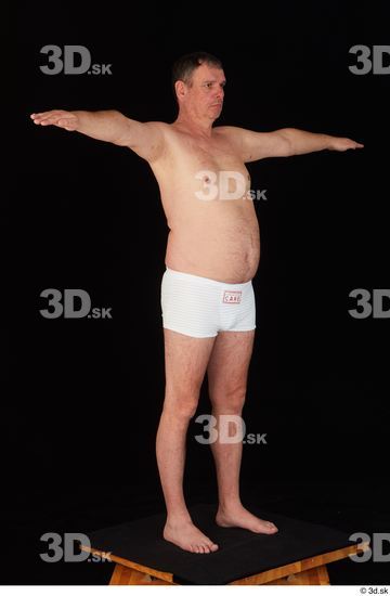 Whole Body Man T poses Underwear Chubby Standing Studio photo references