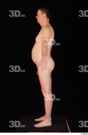 Whole Body Man Nude Chubby Standing Studio photo references