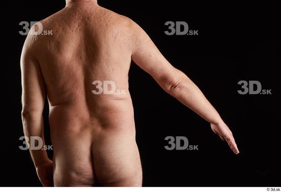 Arm Back Man White Nude Chubby Studio photo references
