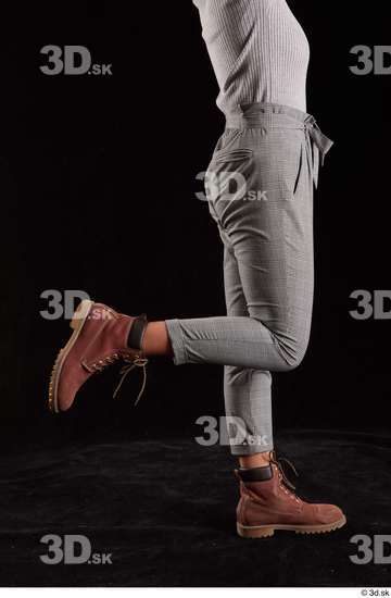 Calf Woman Black Trousers Average Studio photo references