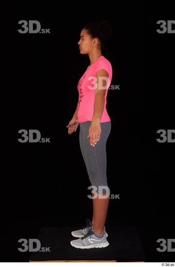 Whole Body Woman Sports Shirt Average Standing Leggings Studio photo references