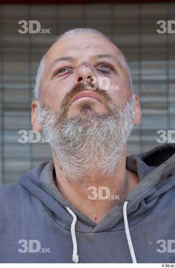 Head Man White Casual Slim Bearded Street photo references